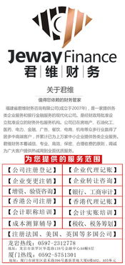 廈門龍巖注冊公司、代理記賬與代辦貸款申報手續，就選君維財務